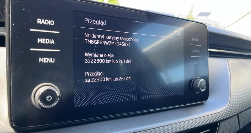 Skoda Kamiq cena 85900 przebieg: 20500, rok produkcji 2020 z Gołdap małe 211